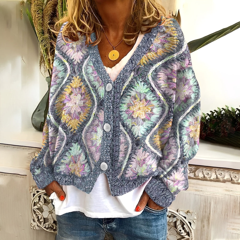 Nydia - Maglione morbido e casual con stampa per donne 1