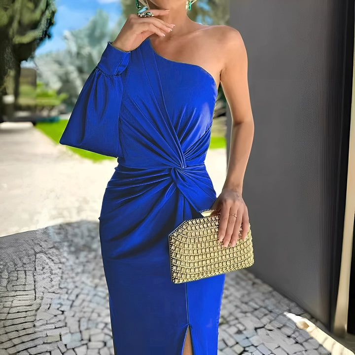 Pauline - Elegante abito monospalla drappeggiato per donne 6