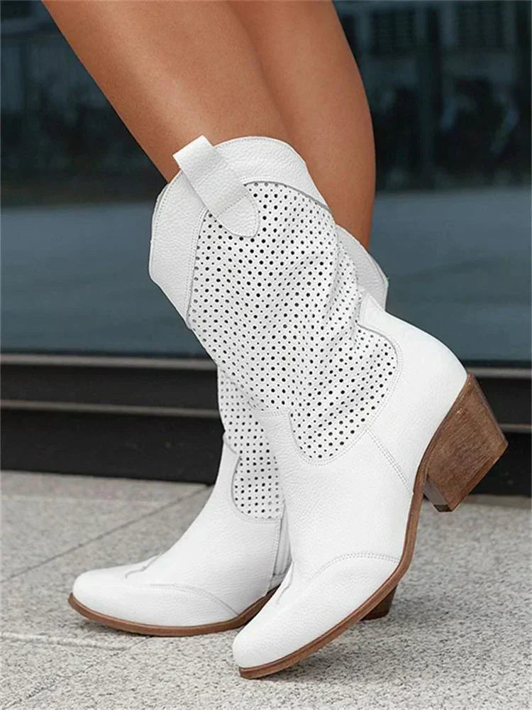 Queenie - Leggeri Stivali Western Donna Zip 2