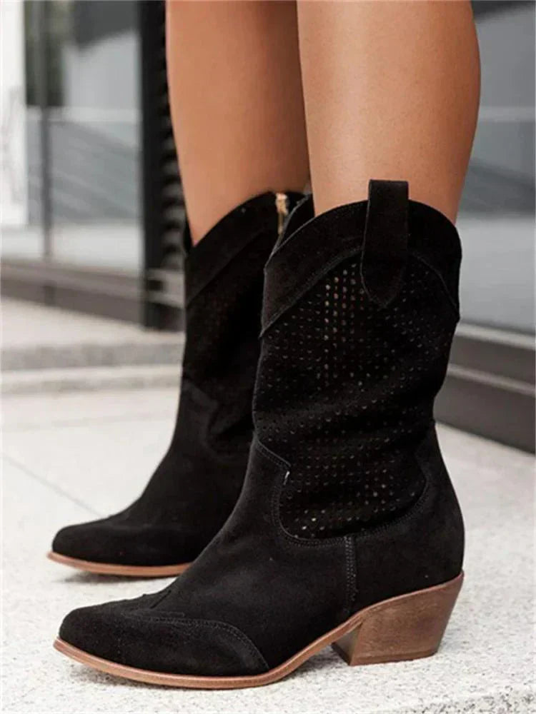 Queenie - Leggeri Stivali Western Donna Zip 3