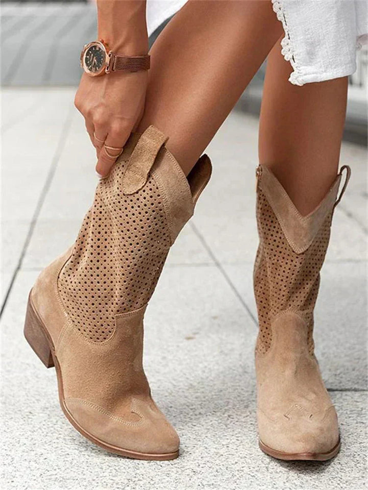 Queenie - Leggeri Stivali Western Donna Zip 5