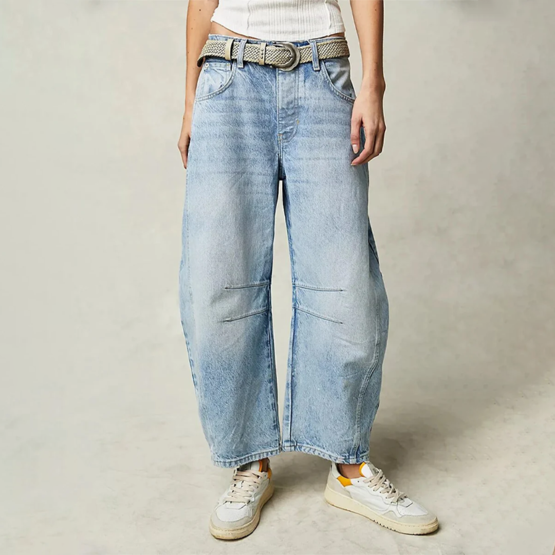 RIA | JEANS CHIC A GAMBA LARGA 0
