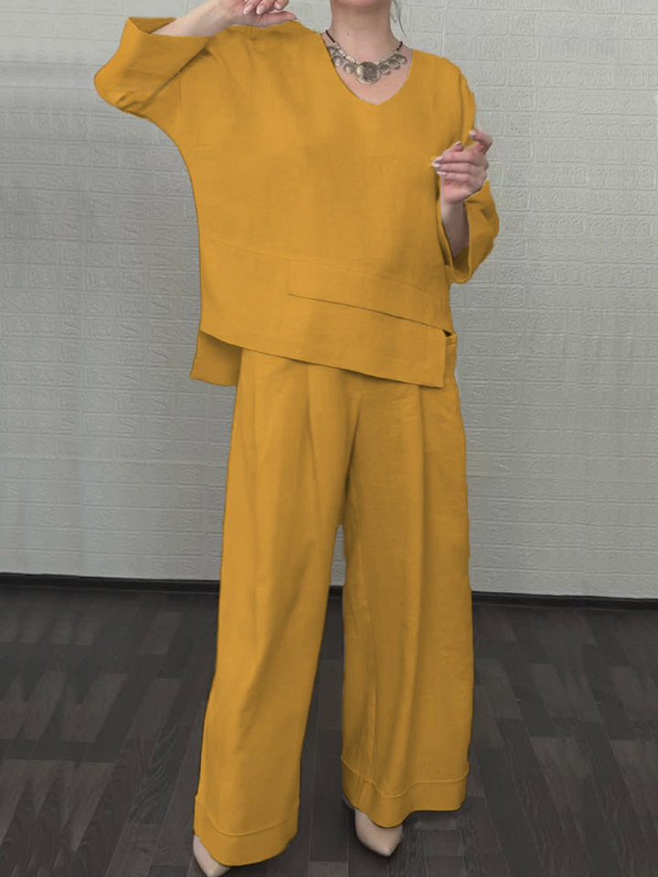 Renaya | Completo casual in cotone e lino 1