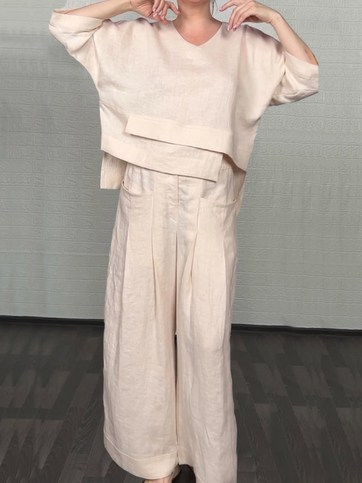 Renaya | Completo casual in cotone e lino 2