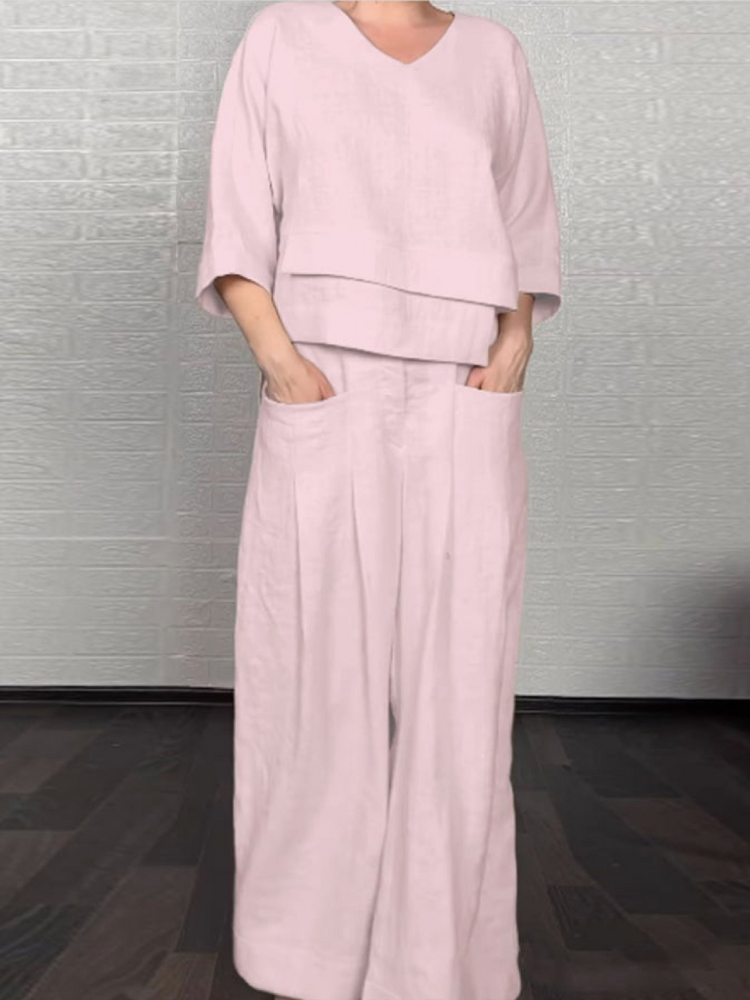 Renaya | Completo casual in cotone e lino 4