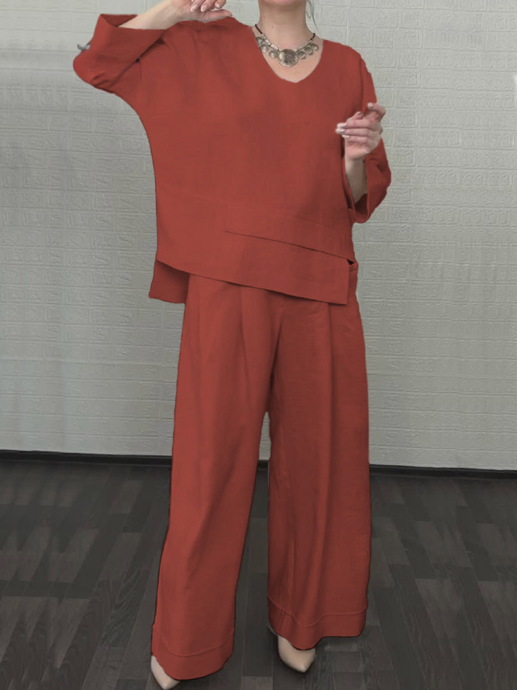 Renaya | Completo casual in cotone e lino 6