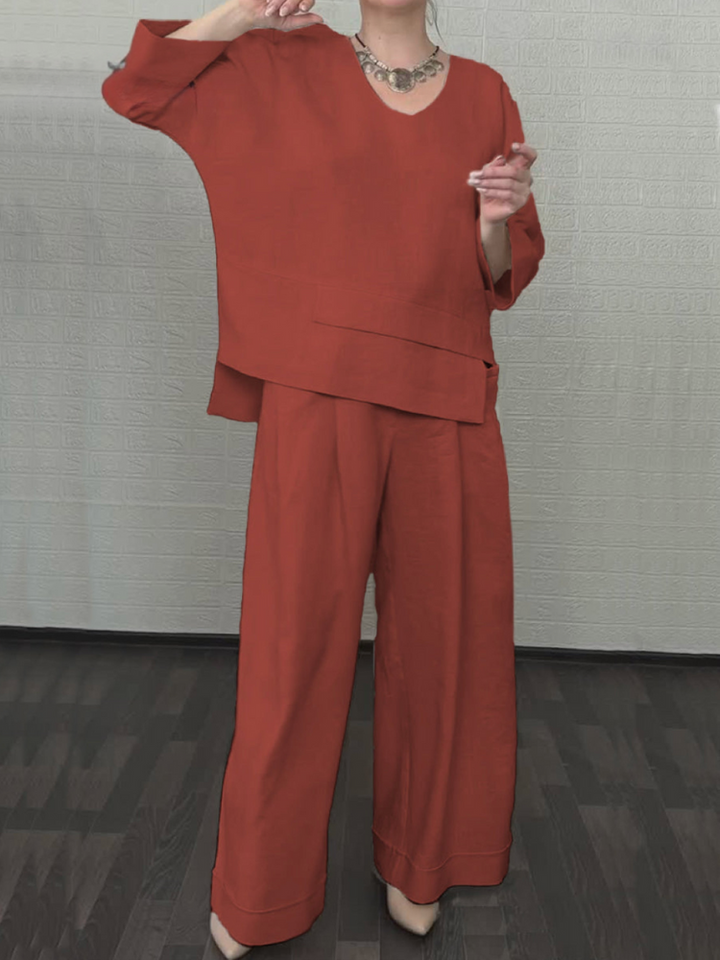 Renaya | Completo casual in cotone e lino 6