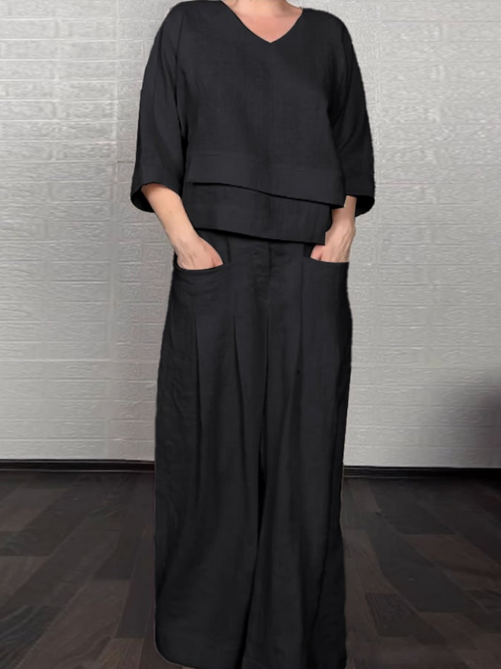 Renaya | Completo casual in cotone e lino 7