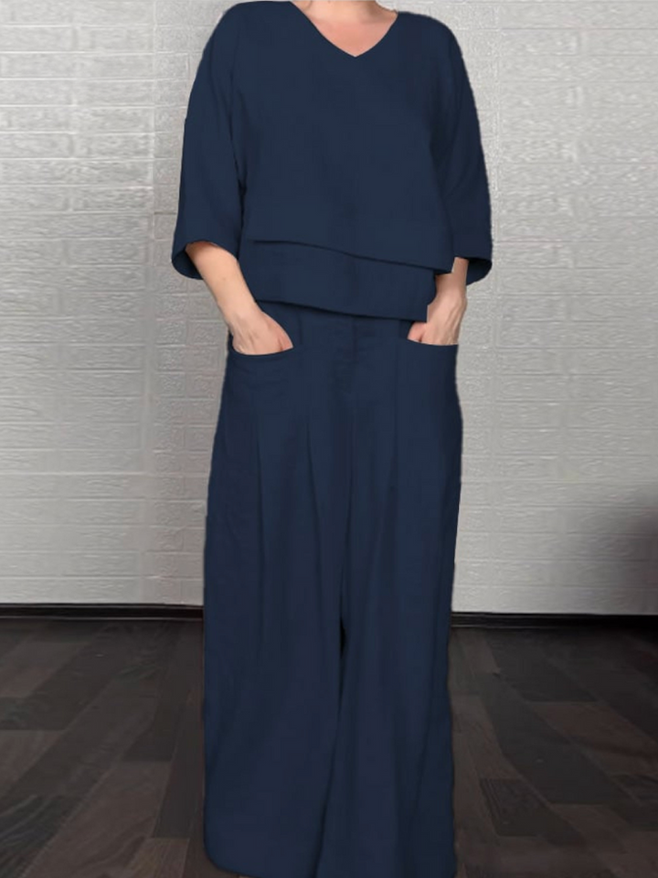 Renaya | Completo casual in cotone e lino 8