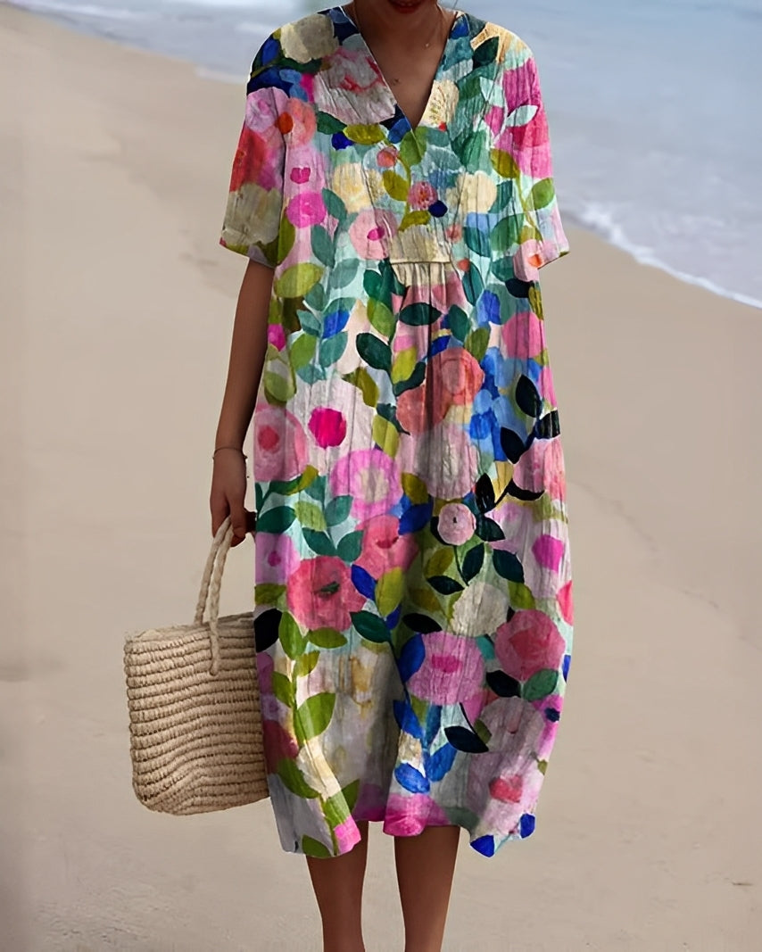 Romilly - Abito estivo con stampa colorata per donna 1