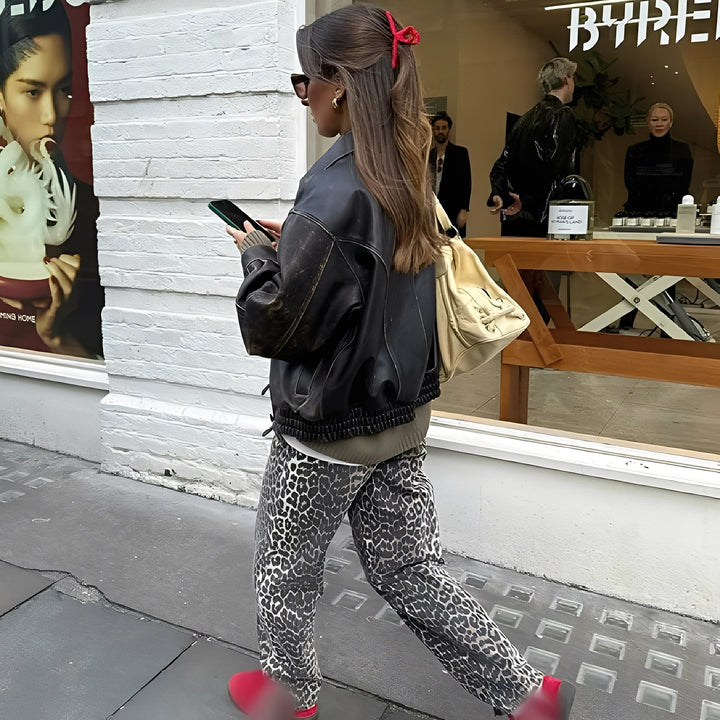 Rowanne - Classico pantalone a gamba larga con stampa per donne 2