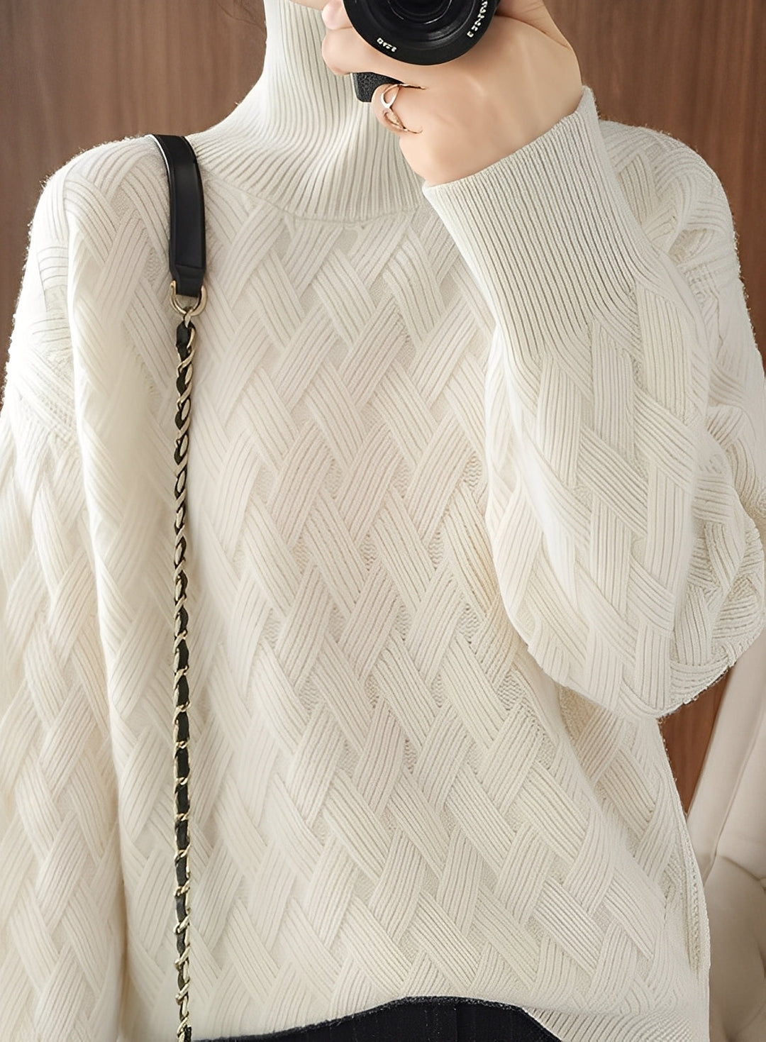 Ryanne - Maglione a collo alto in cashmere per donne 0