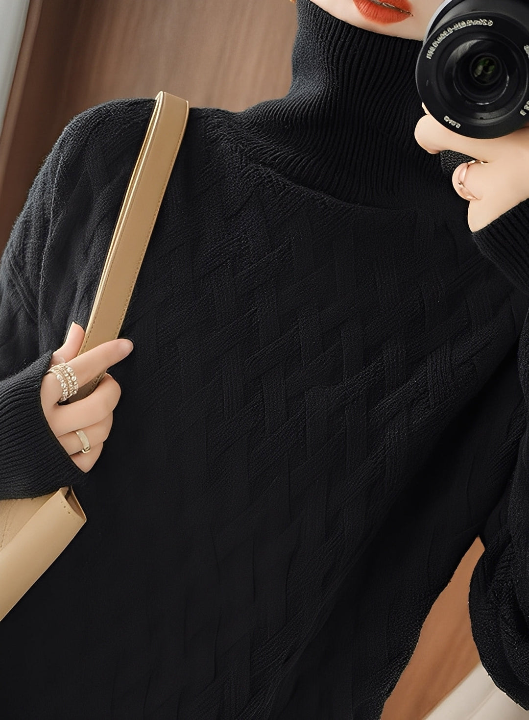 Ryanne - Maglione a collo alto in cashmere per donne 2