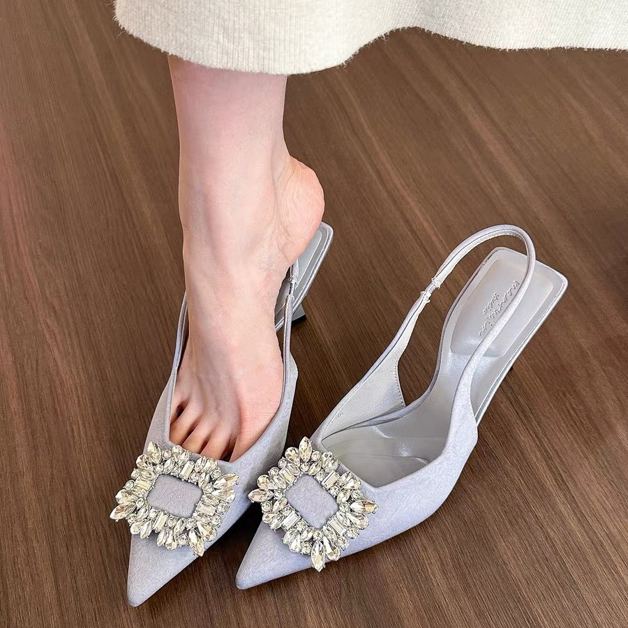 Shantel - eleganti scarpe con tacco a spillo a punta con strass 2