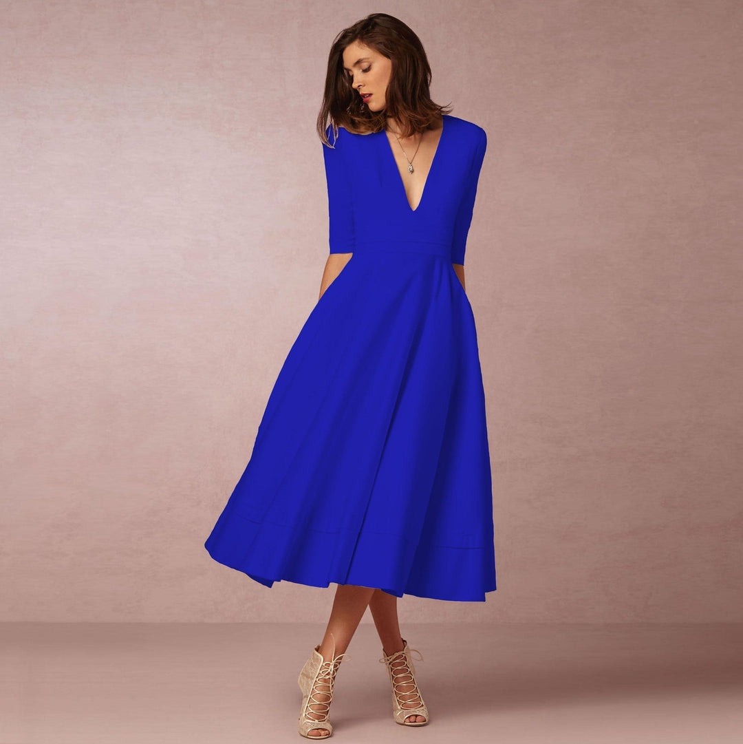 Sharise - Abito casual con scollo a V per donne 2