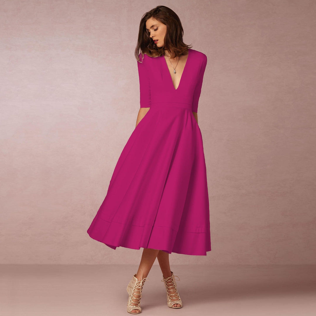 Sharise - Abito casual con scollo a V per donne 4