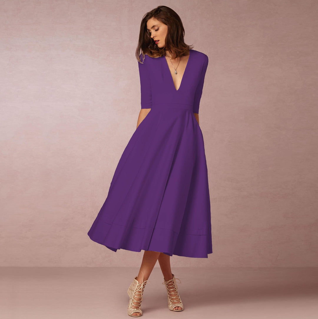 Sharise - Abito casual con scollo a V per donne 5