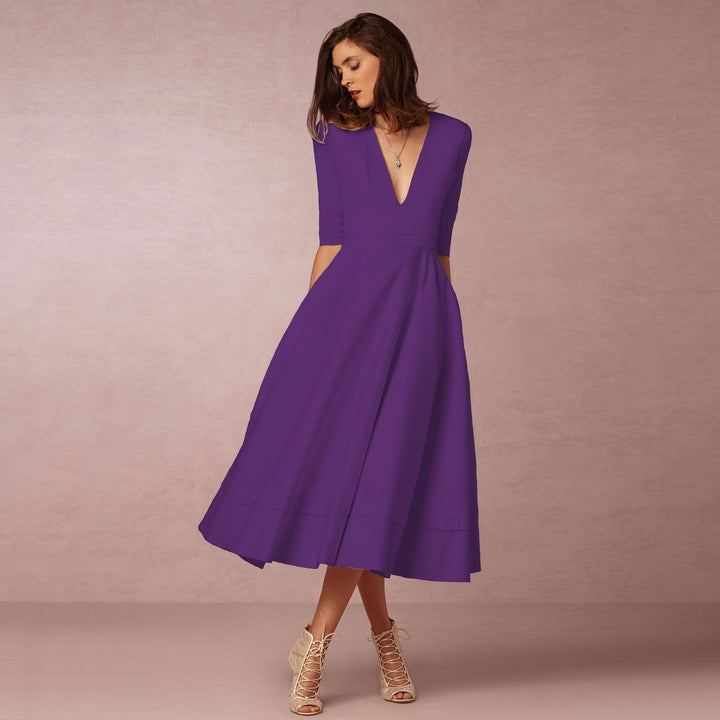 Sharise - Abito casual con scollo a V per donne 5