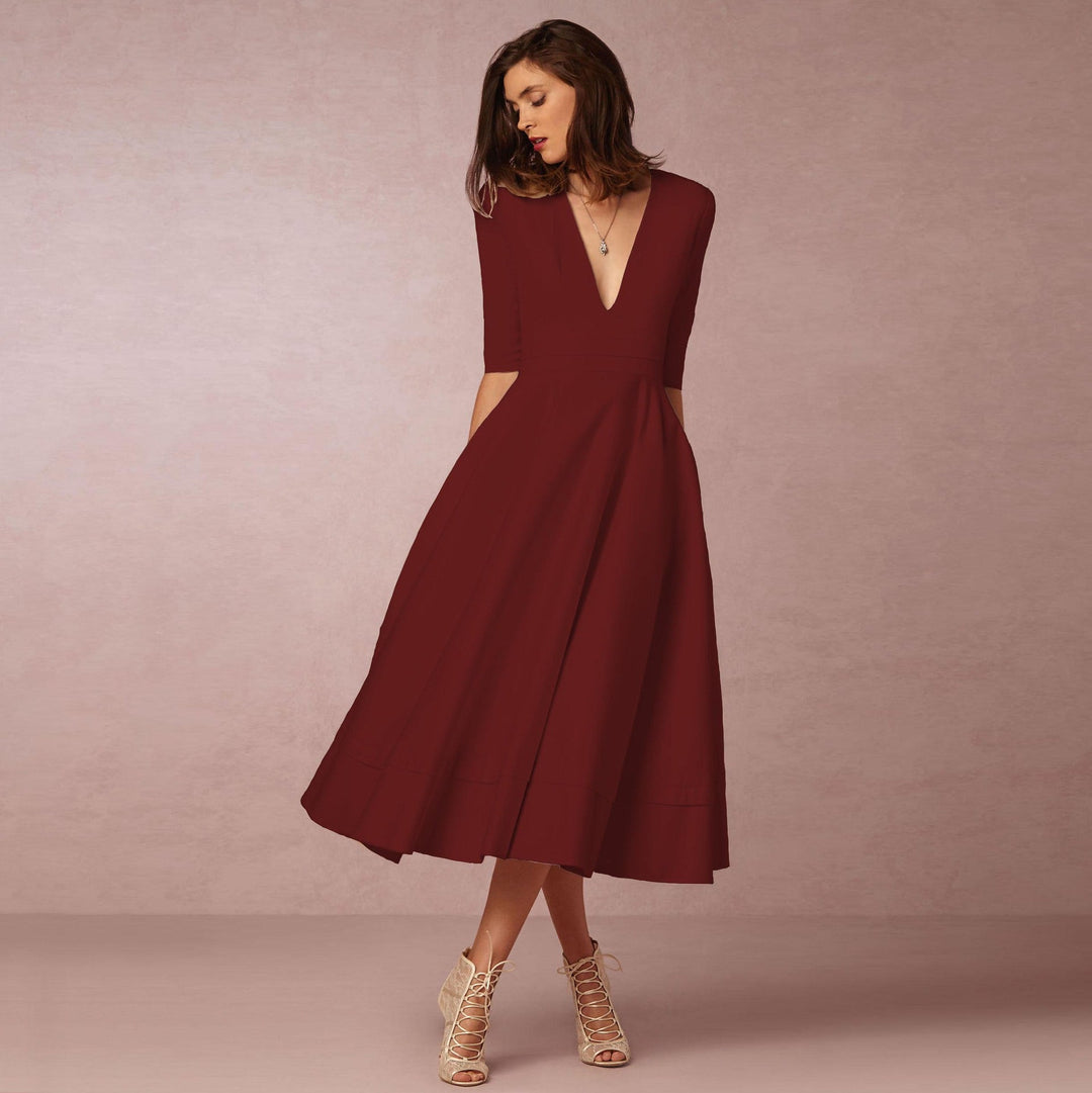 Sharise - Abito casual con scollo a V per donne 6