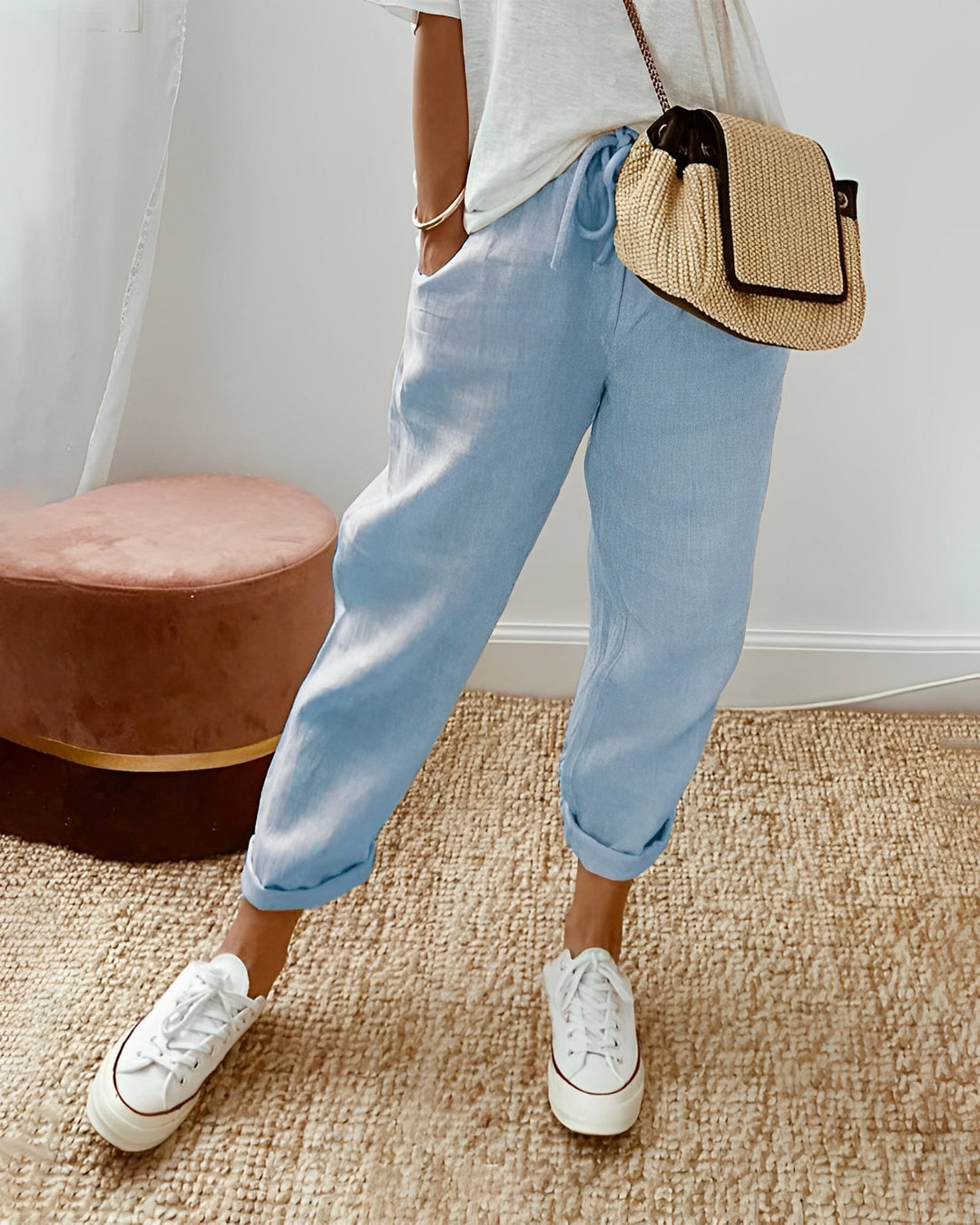 Sherie - Casual, morbidi pantaloni di lino per donne 1