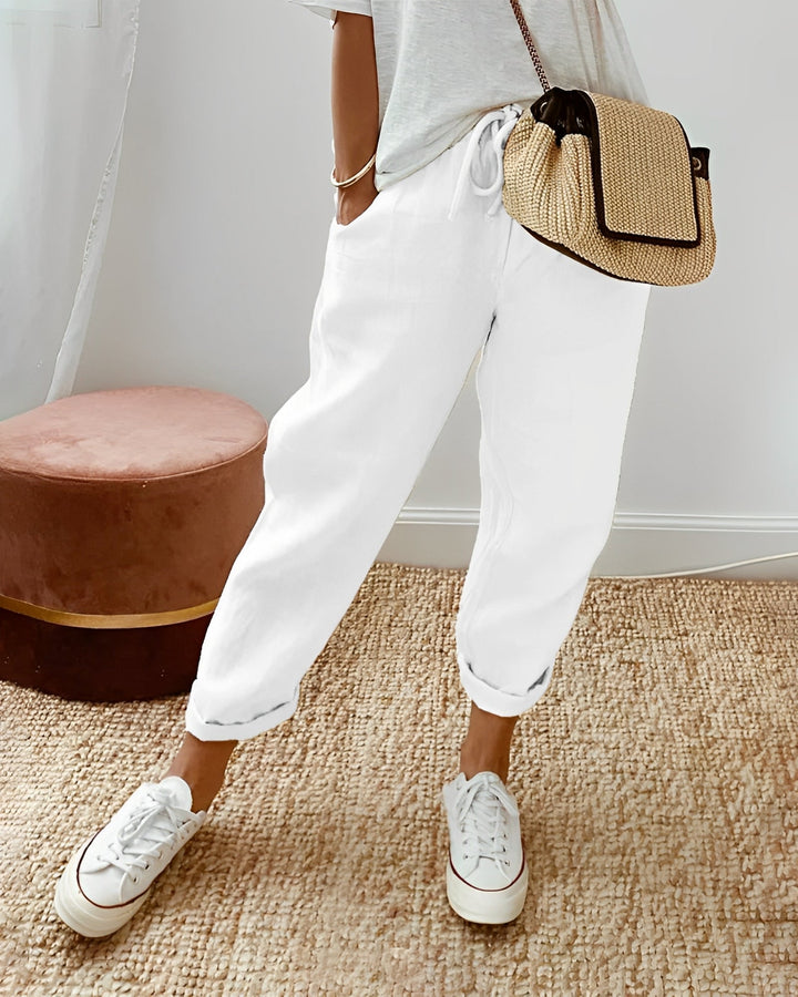 Sherie - Casual, morbidi pantaloni di lino per donne 2