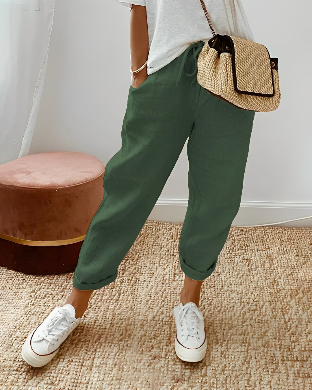 Sherie - Casual, morbidi pantaloni di lino per donne 4