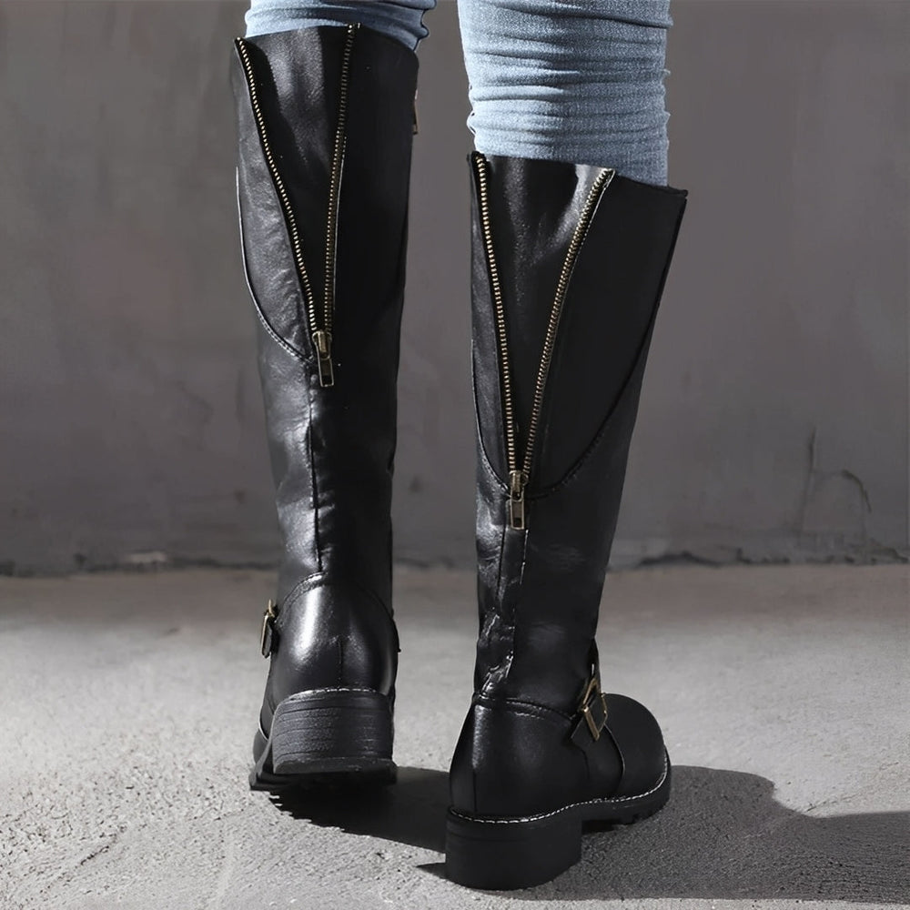 Shirlee - Eleganti alti stivali con fibbia per donne 1