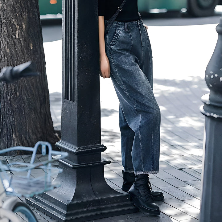 Shirlee - Eleganti pantaloni di jeans a vita alta per donne 1