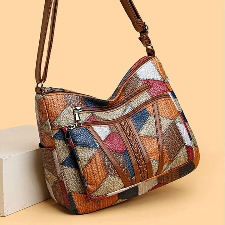 Solara | Borsa a Tracolla in Pelle con Motivo Mosaico 2