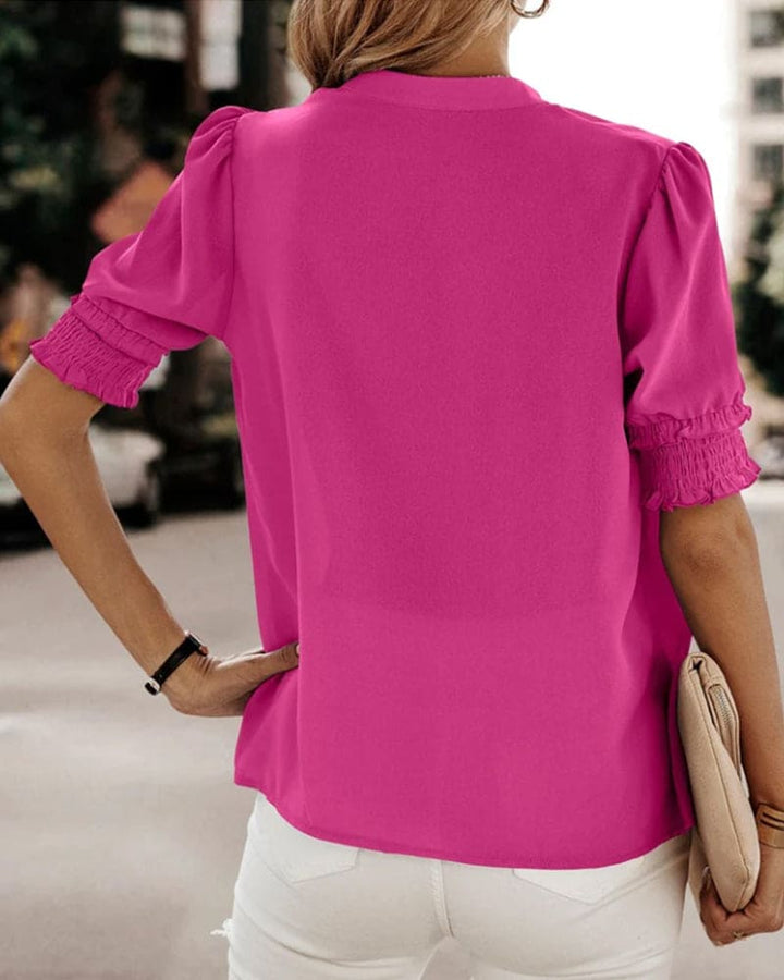 Sophia – Blusa con Scollo a V e Maniche Corte 1