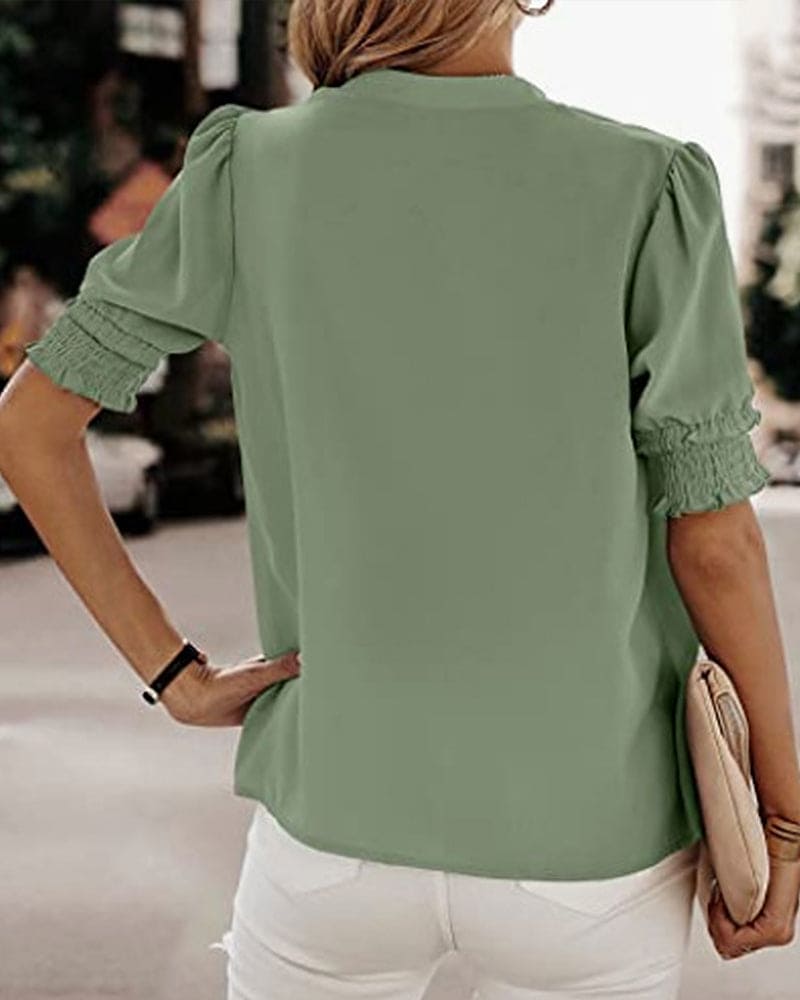Sophia – Blusa con Scollo a V e Maniche Corte 4