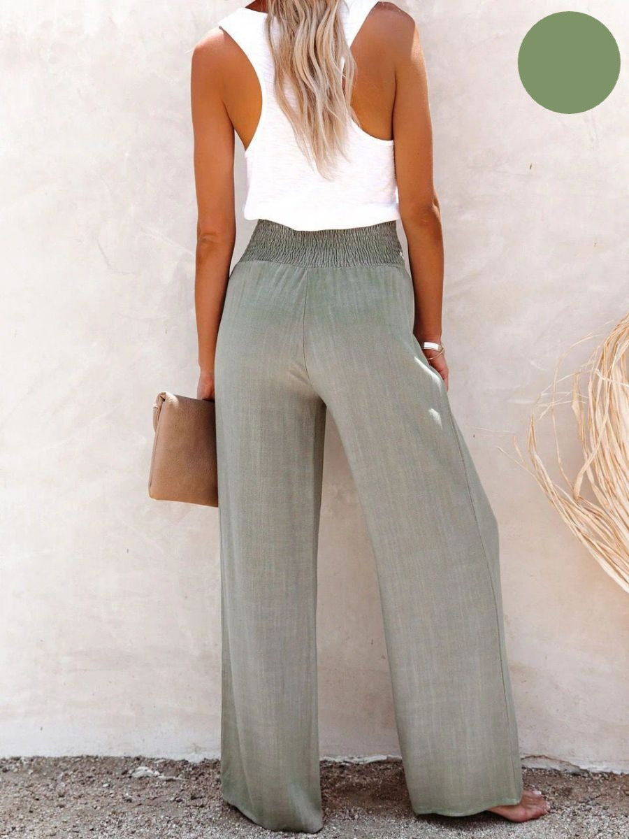 Sophia – Pantaloni a vita alta Cotone & Lino 2