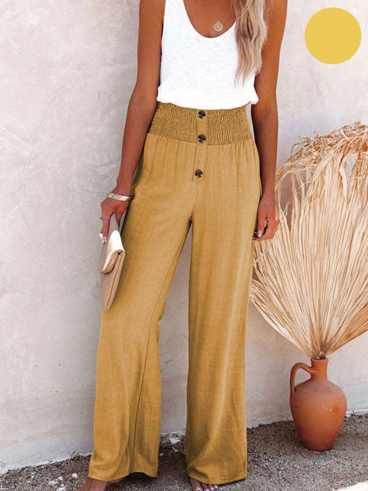 Sophia – Pantaloni a vita alta Cotone & Lino 3