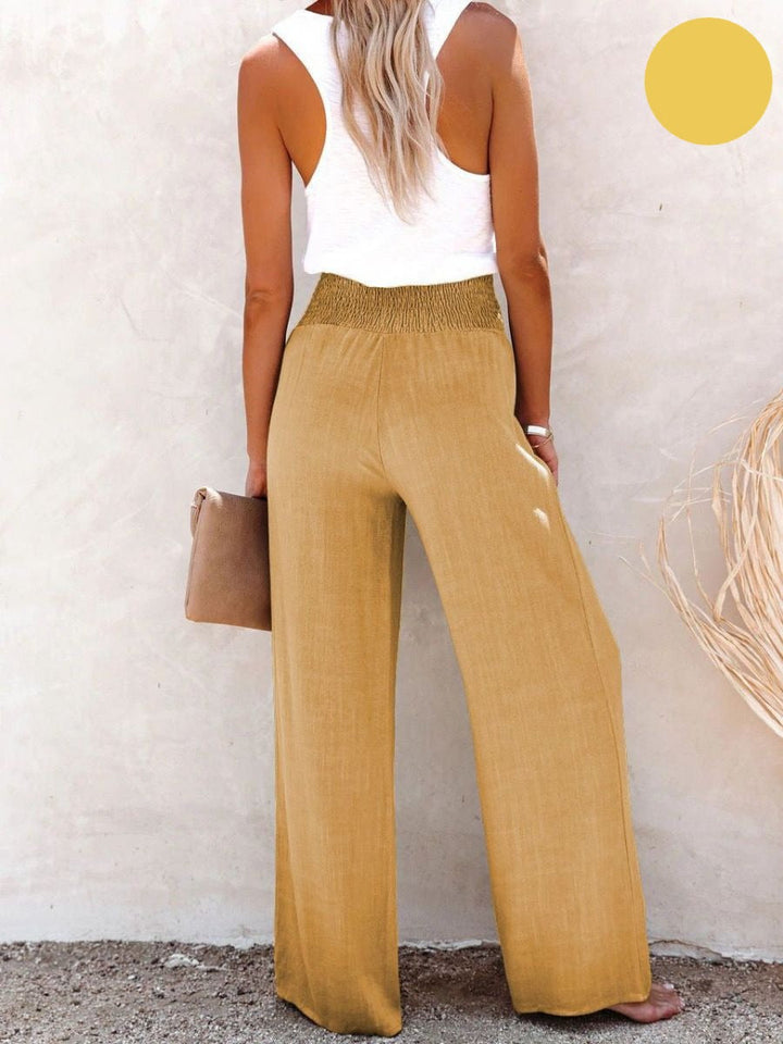 Sophia – Pantaloni a vita alta Cotone & Lino 4