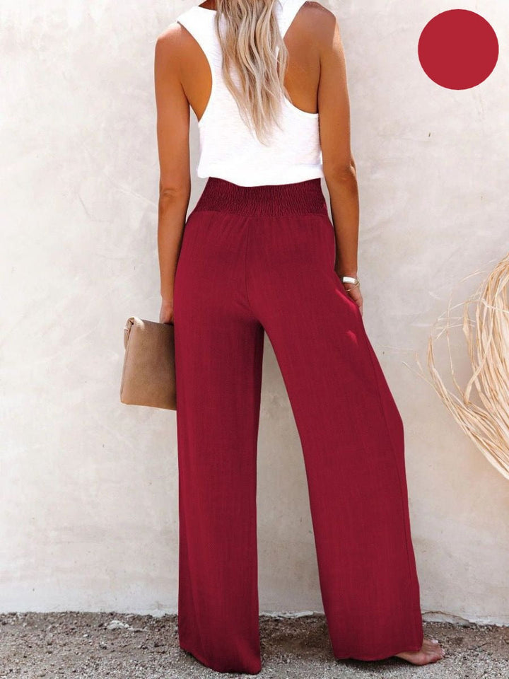 Sophia – Pantaloni a vita alta Cotone & Lino 8