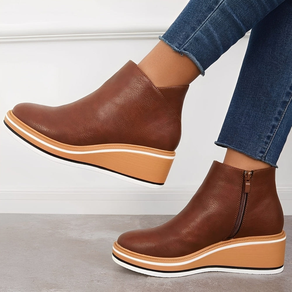 Sorrel - Stivali in pelle casual con zip per donne 1