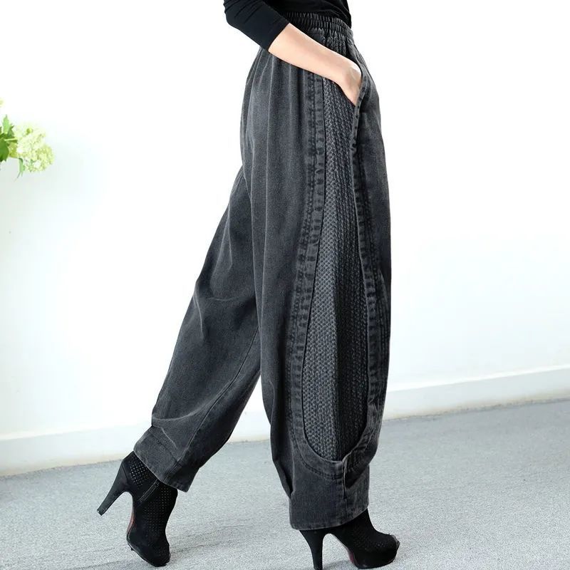 Tawnee - Semplici, comodi pantaloncini harem patchwork per donne 0