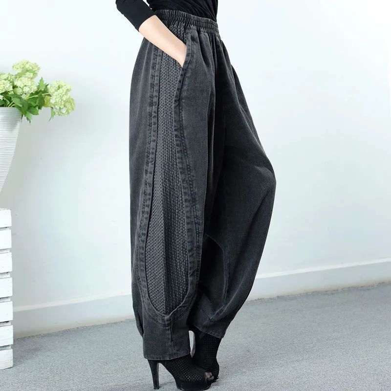 Tawnee - Semplici, comodi pantaloncini harem patchwork per donne 1