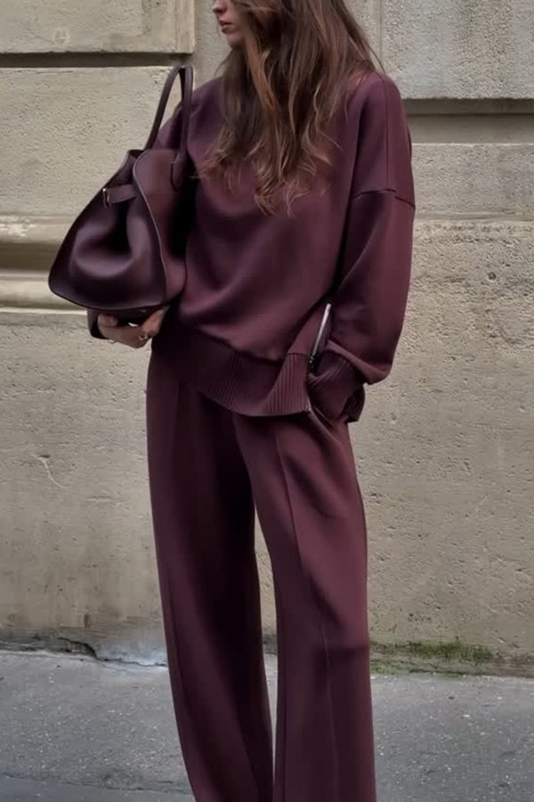 Valentina – Set in maglia con felpa morbida e pantaloni eleganti 0