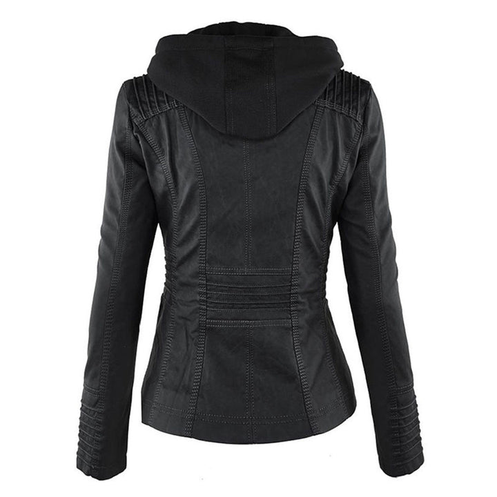 Valentina | Giacca moderna in pelle con cappuccio 4