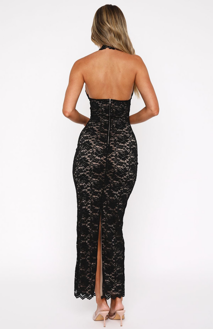 Valentina™ | Abito Lungo in Pizzo Elegante con Scollatura Profonda 2