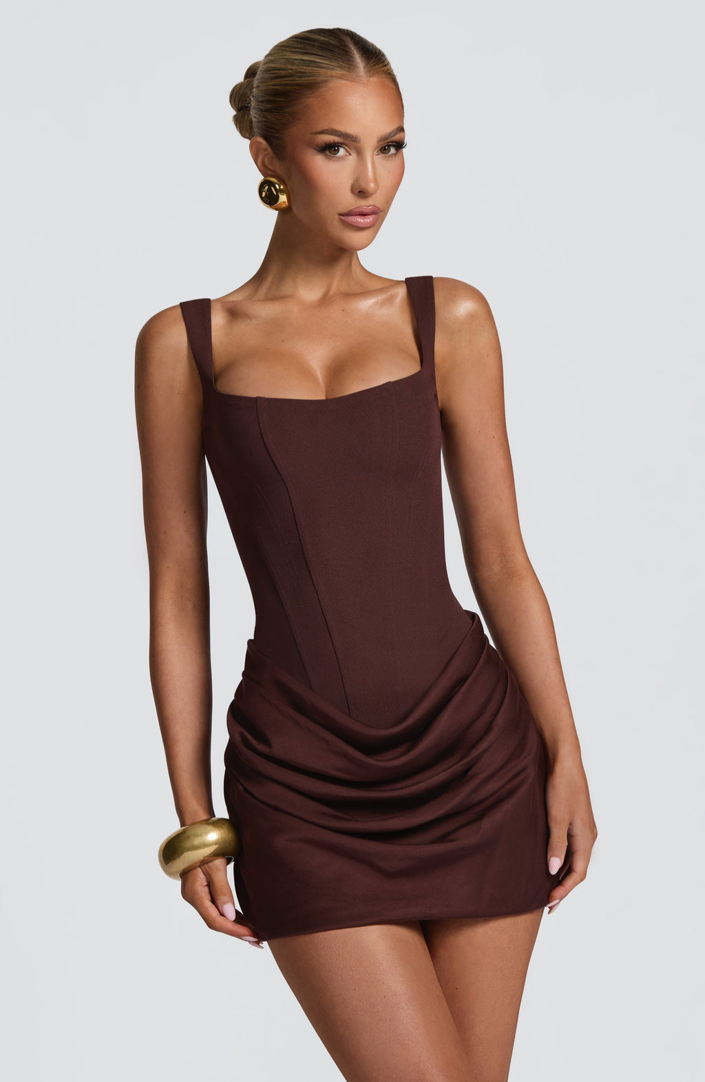 Valeria™ | Mini Abito Scolpito con Corsetto e Drapeggio Morbido 3