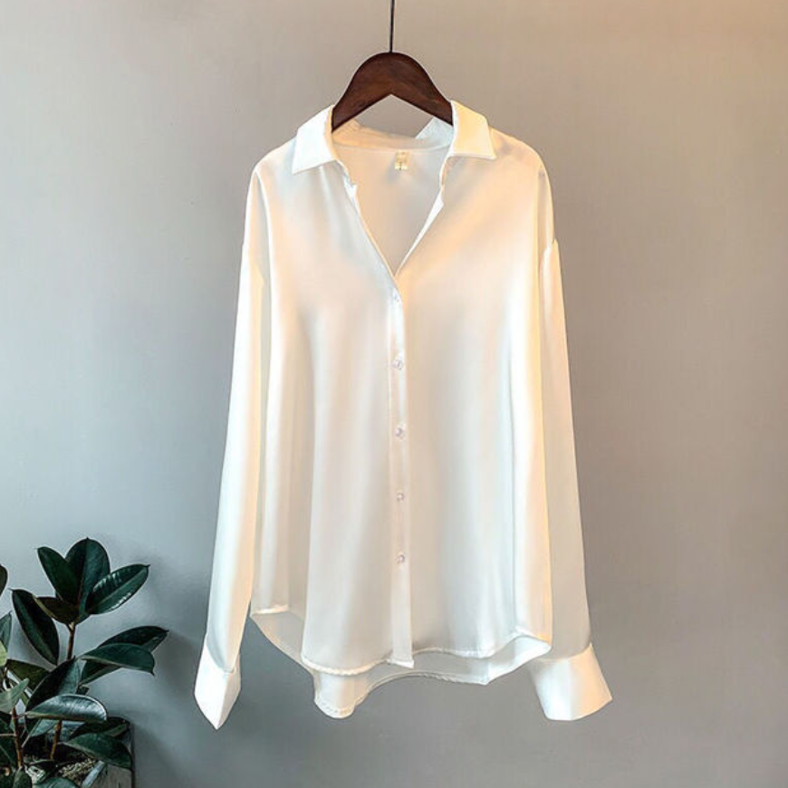 Valgerda - Elegante camicia da donna in satin 3
