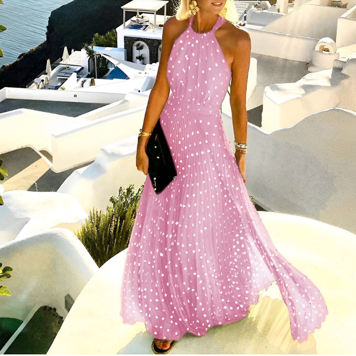 Valorie - Abito Boho plissettato con stampa patchwork per donne 0