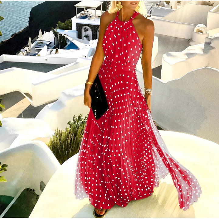 Valorie - Abito Boho plissettato con stampa patchwork per donne 1