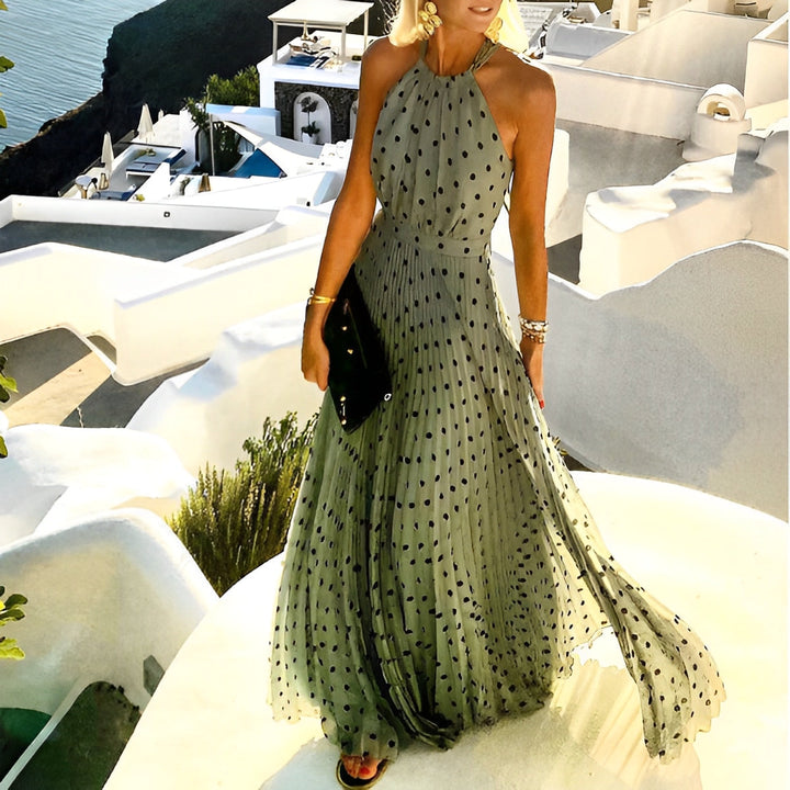 Valorie - Abito Boho plissettato con stampa patchwork per donne 3