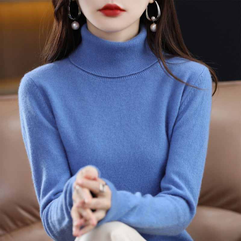 Veronica - Maglione Dolcevita casual con colletto a revers per donne 1