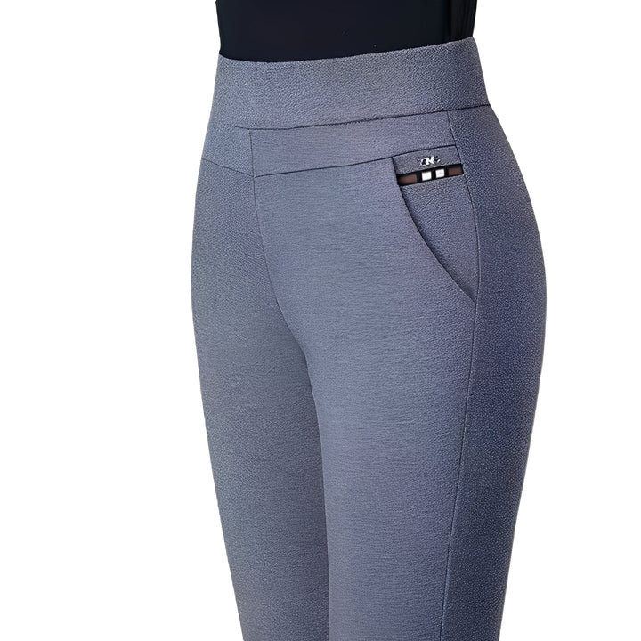 Wenda - Pantaloni a vita alta con elastico per donne 0