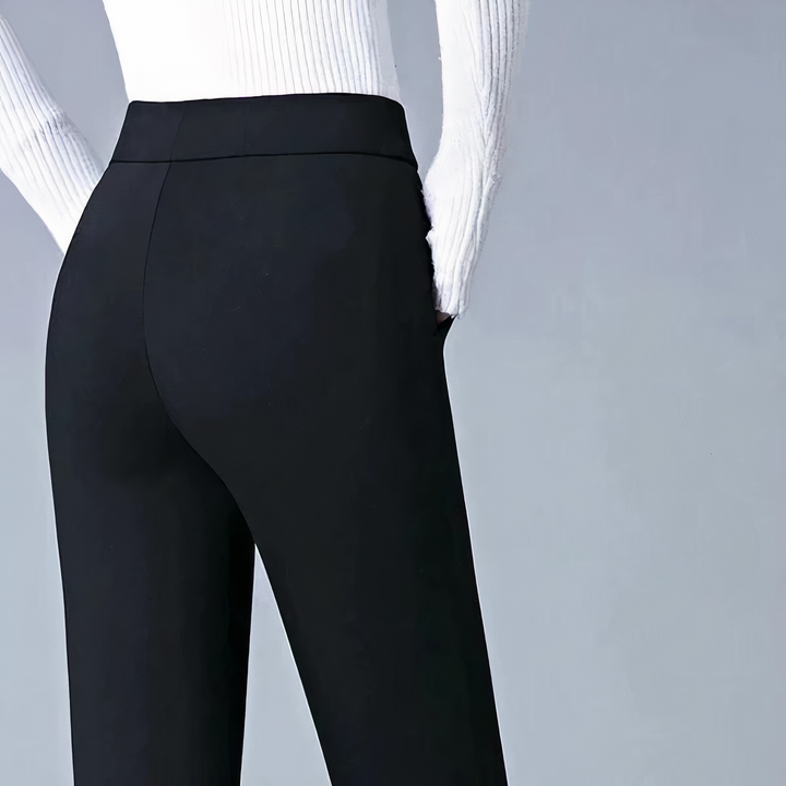 Wenda - Pantaloni a vita alta con elastico per donne 2