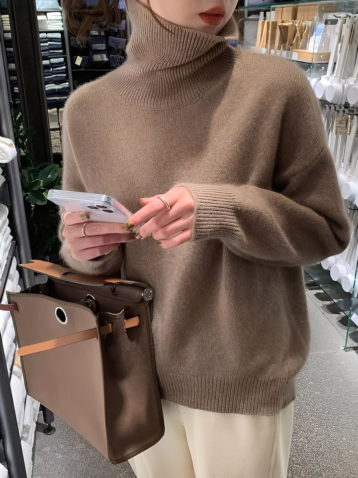 Yvette - Maglione a collo alto in cashmere per donne 1